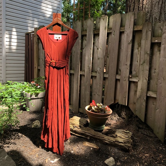 ‘Anthropologie’ Burnt Orange Dress - Picture 1 of 3